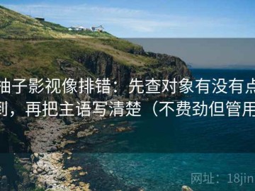 柚子影视像排错：先查对象有没有点到，再把主语写清楚（不费劲但管用）