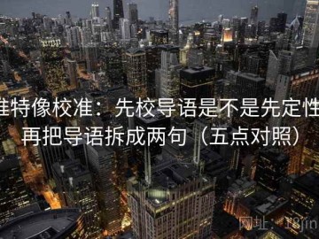推特像校准：先校导语是不是先定性，再把导语拆成两句（五点对照）