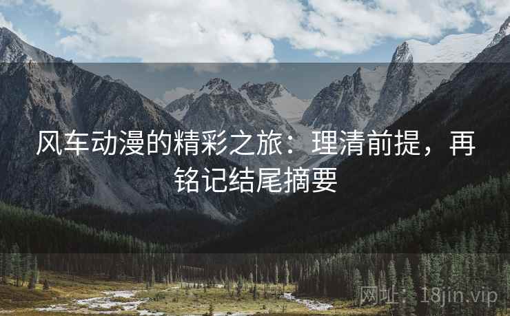 风车动漫的精彩之旅：理清前提，再铭记结尾摘要