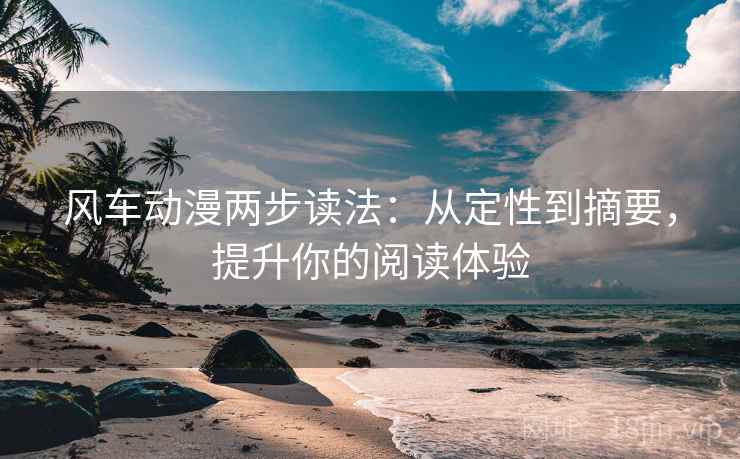 风车动漫两步读法：从定性到摘要，提升你的阅读体验